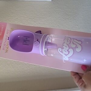 Paris Hilton LOVES IT Purple Portable Pet Water Bottle